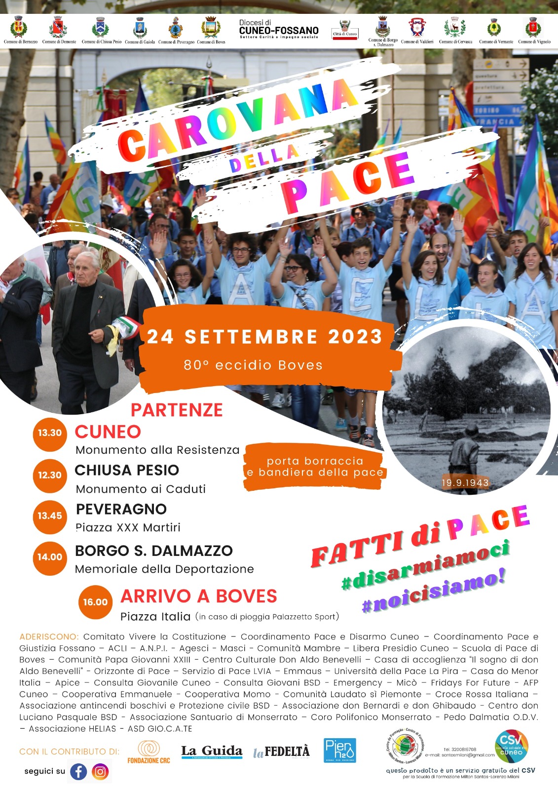 Locandina Carovana della pace 2023